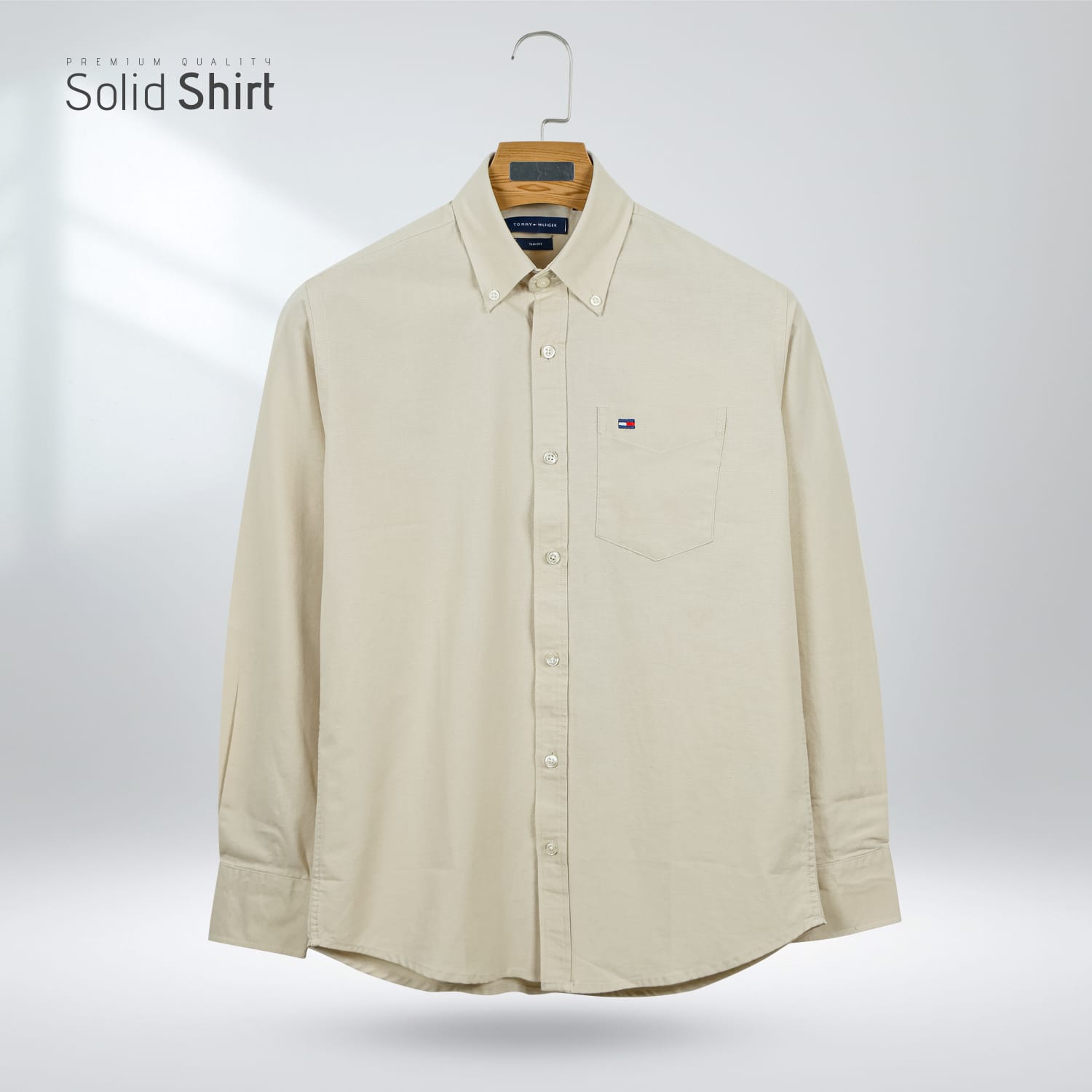 Premium Oxford Cotton Slim Fit Shirt | Biscuit